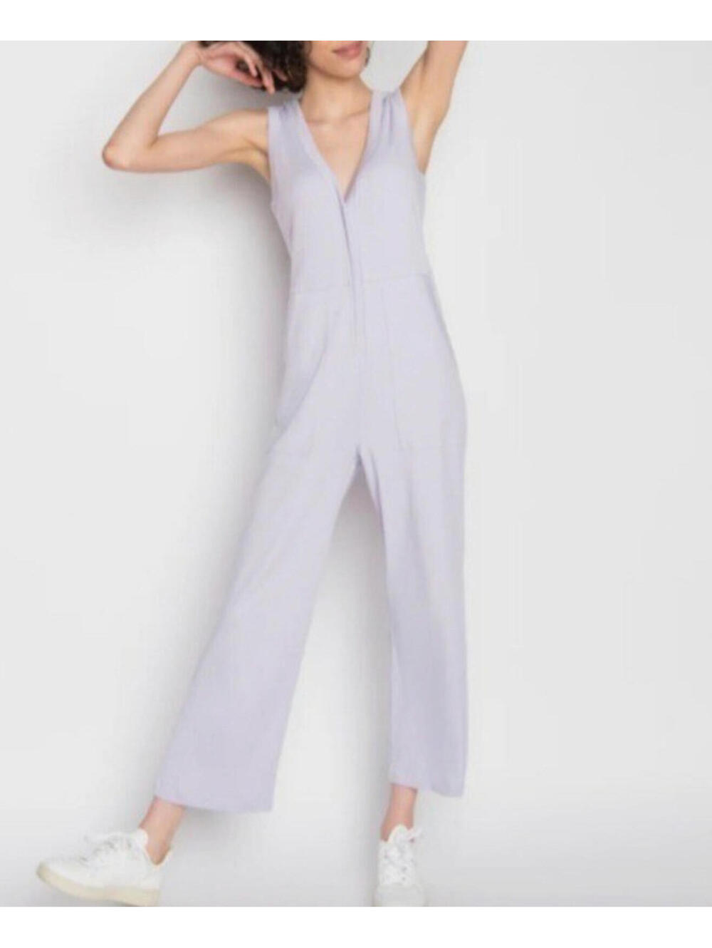 WVN for you, light gray jumpsuit with pockets, women's size X Large, pre owned,